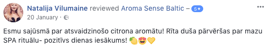 Reviews - fresh lemon aroma